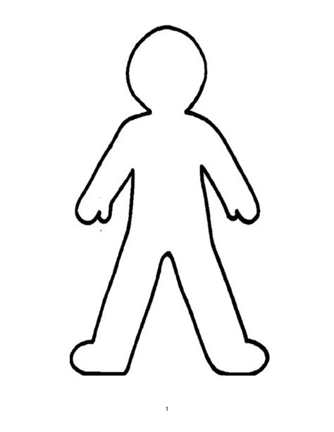 Outline Of Person Template